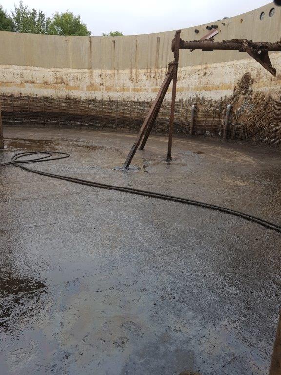 Tank after 1 AD plant with all sludge and solids removed after cleaning