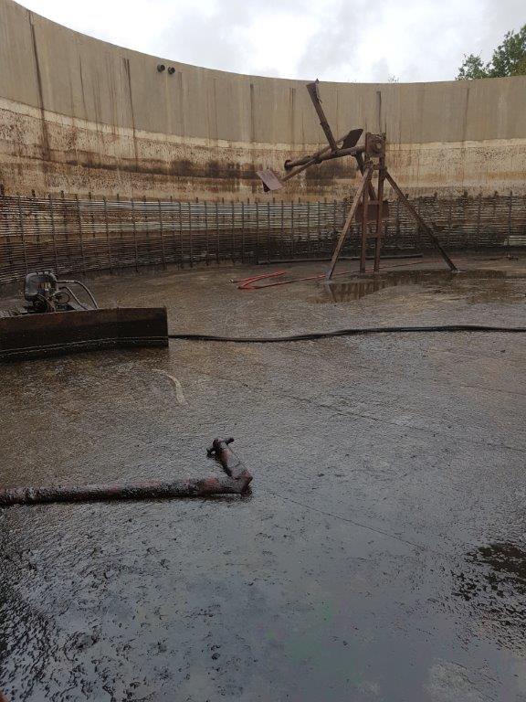 Tank after AD plant with all sludge and solids removed after cleaning